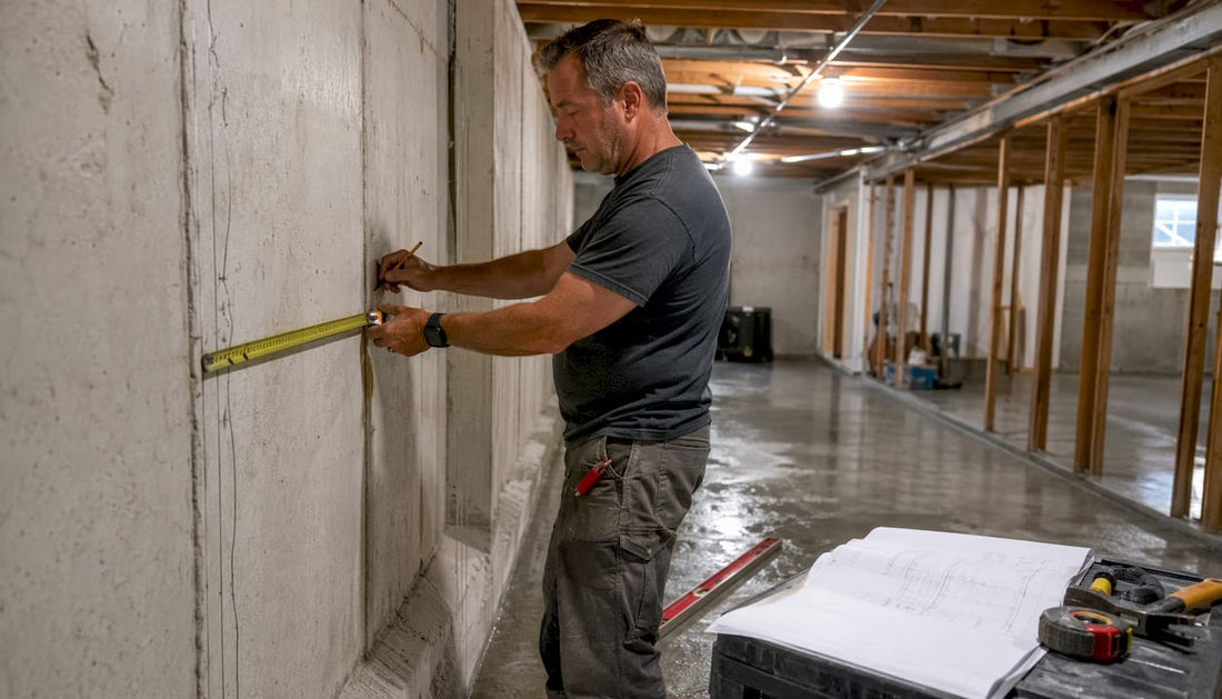 Homeowner reviewing building code documents at kitchen table