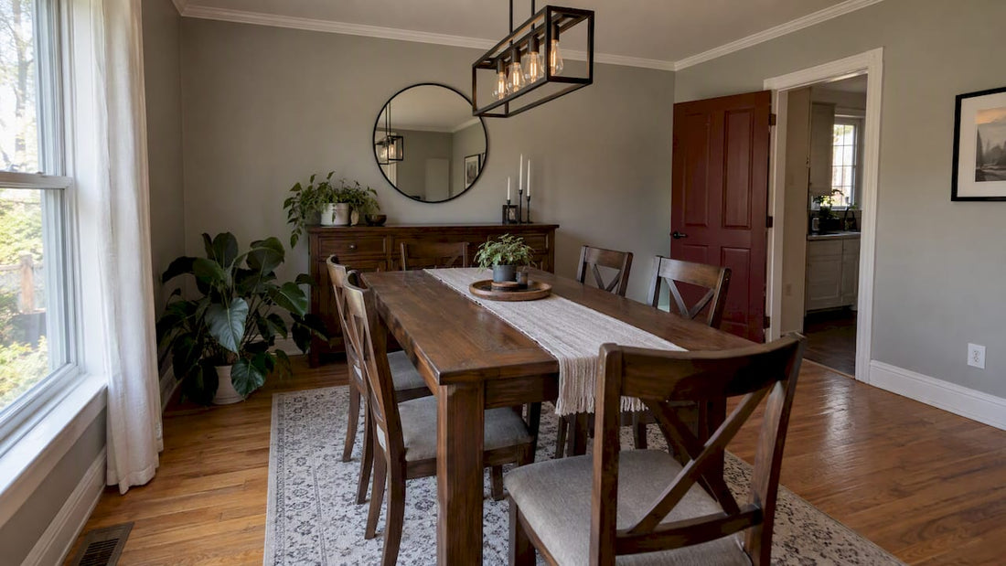 Freshly painted dining room prepared for sale