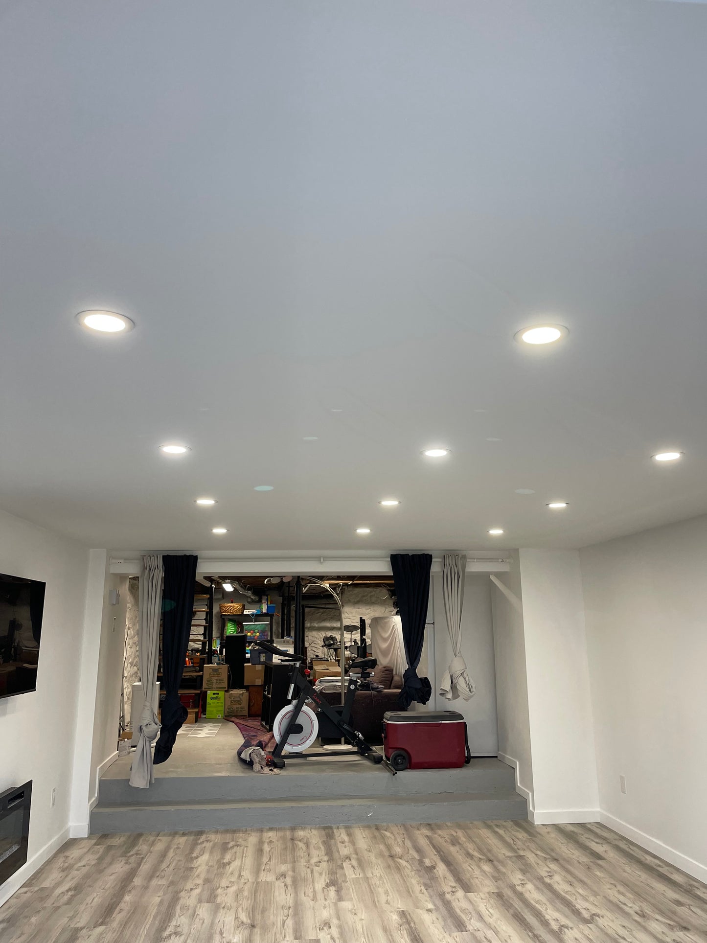 Basement renovation completed by our team in Newtonville, Ontario